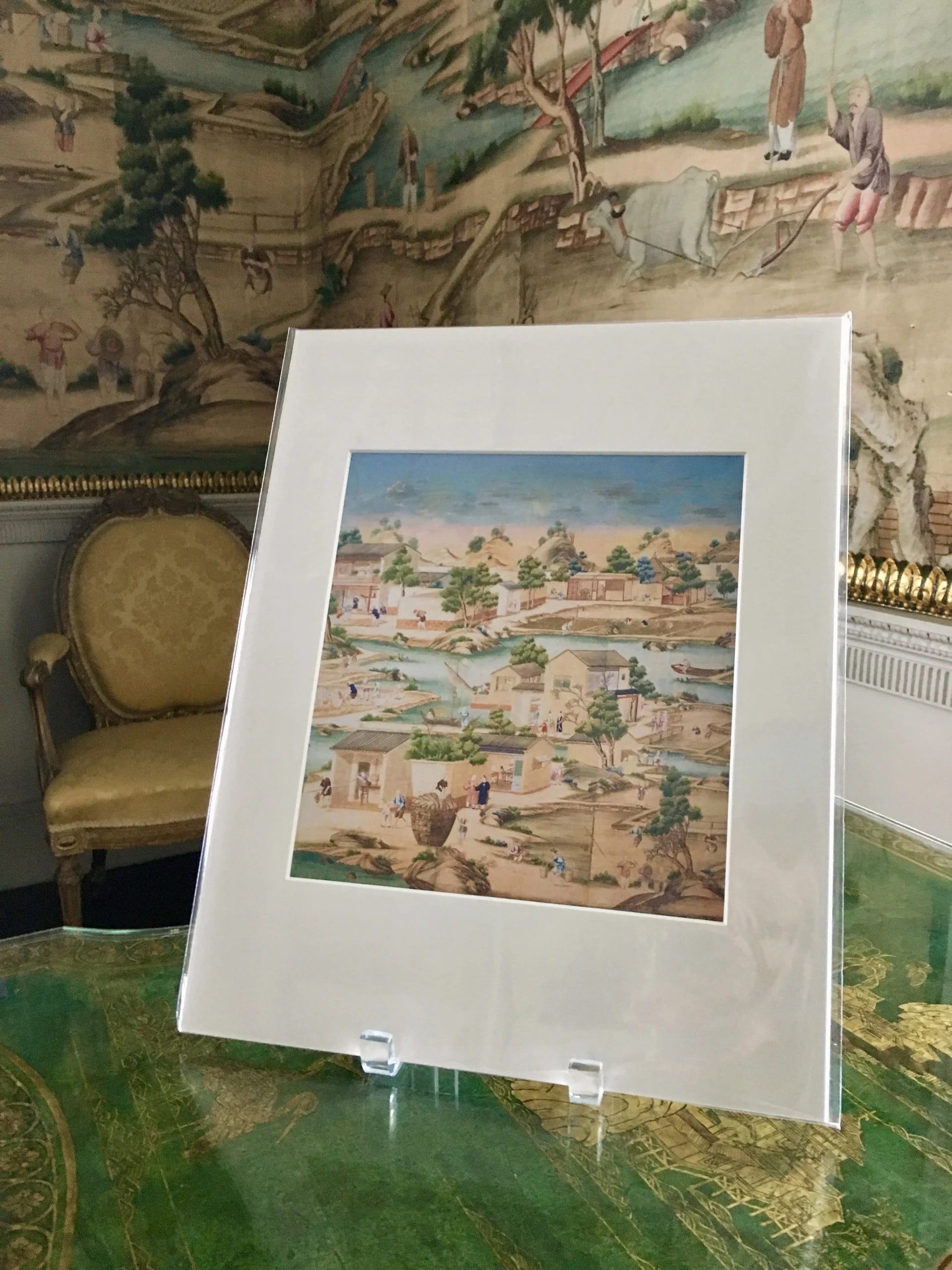 A square print of Harewood's Chinese Wallpaper.