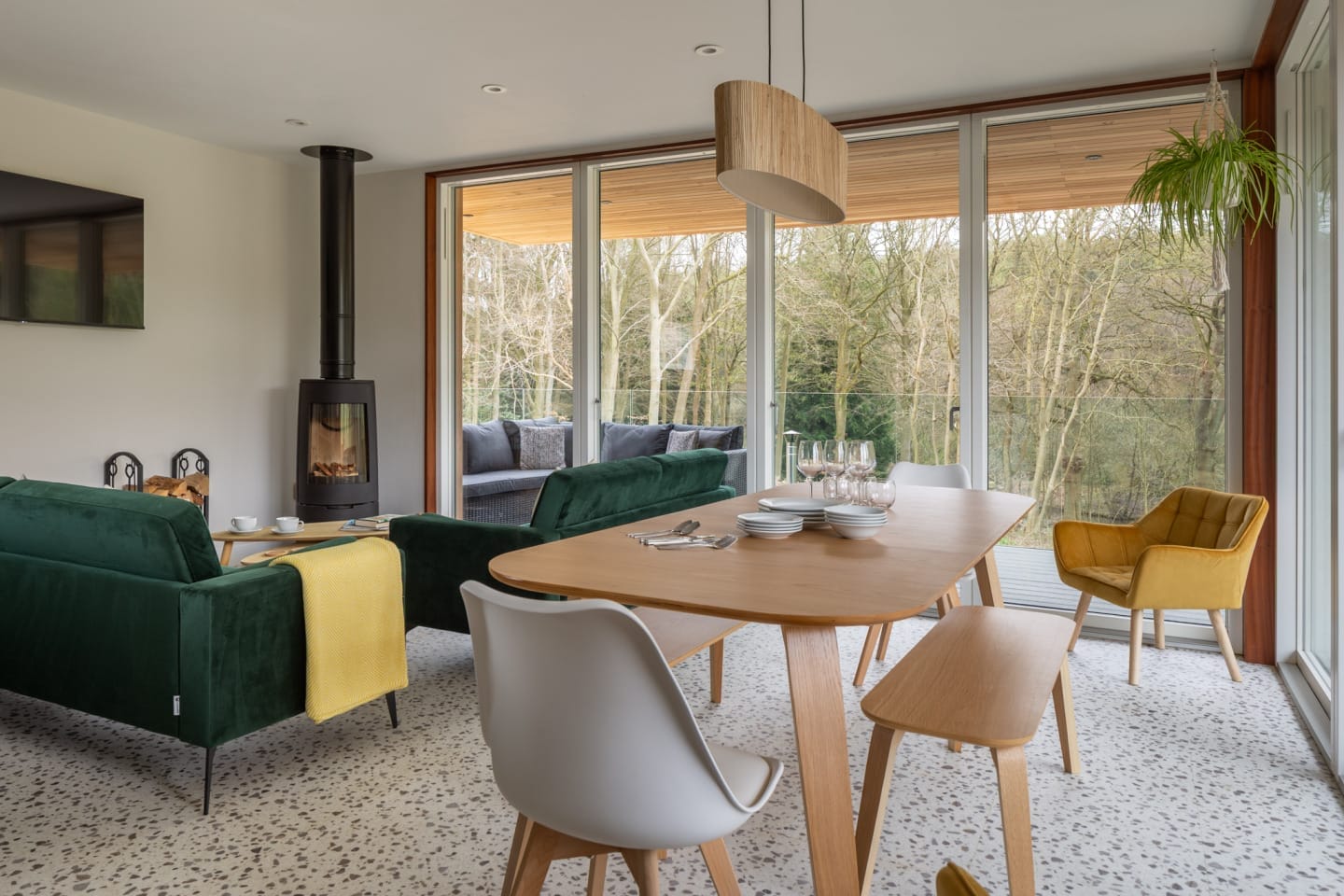 Living Room at Woodside Eco-Lodge