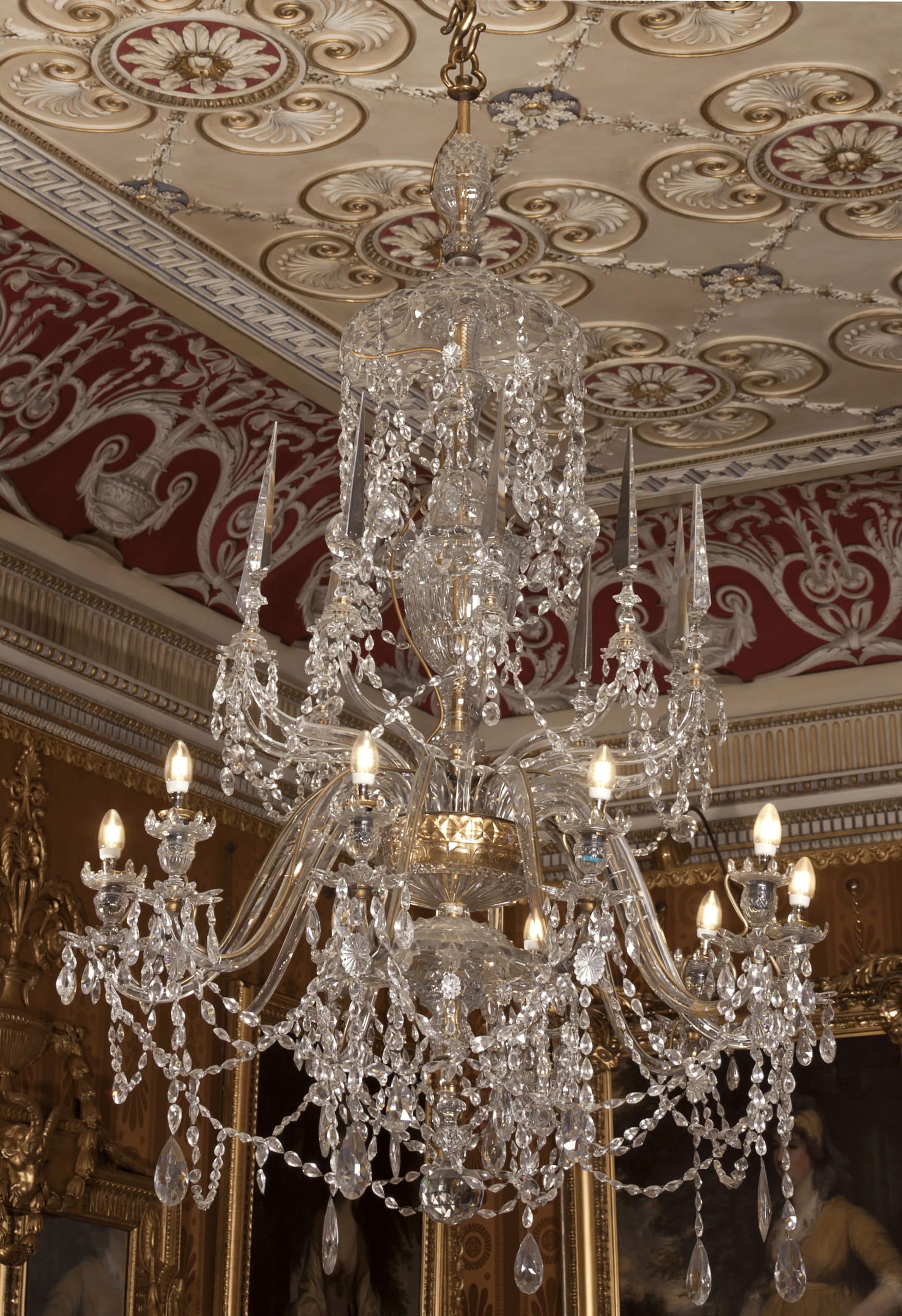 Close up of Harewood's chandelier